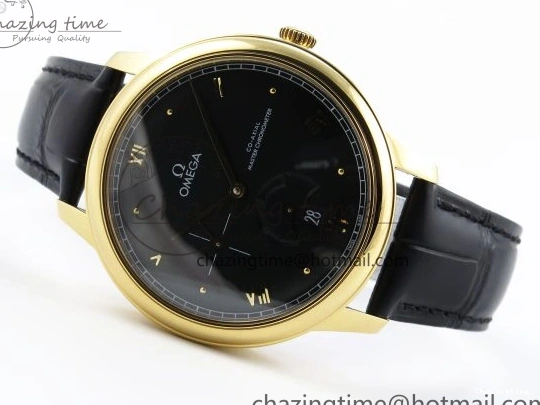 0501 WeatherProof De Ville Power Reserve YG MKF 1:1 Best Edition Black Dial on Black Leather Strap A 7758